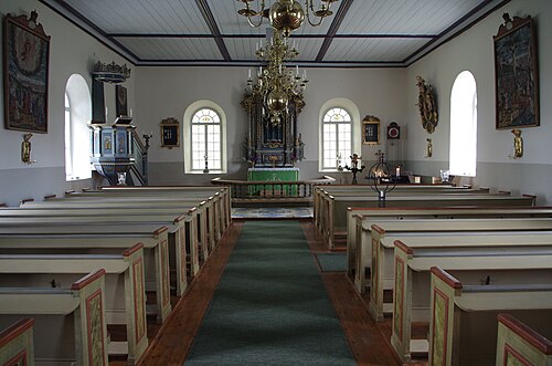 Daretorps kyrka, interno