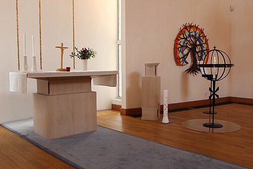 Björsjökyrkan, interno