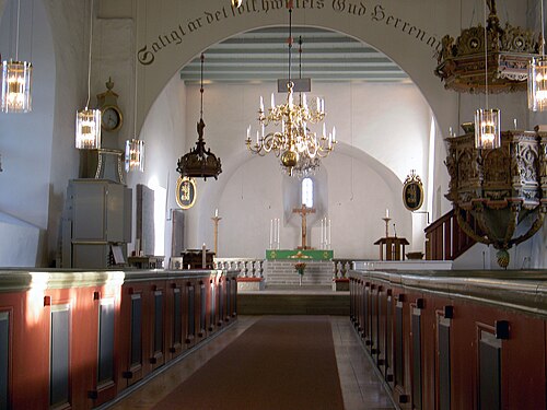 Fridlevstads kyrka, interno
