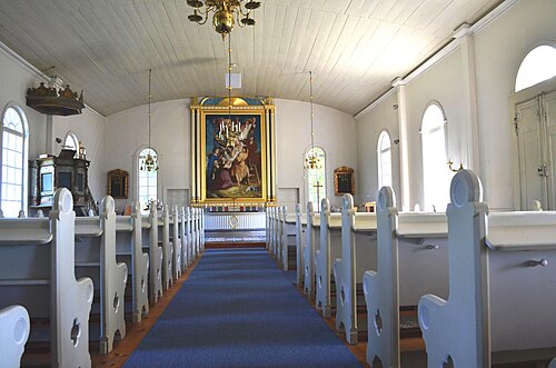 Trehörna kyrka, interno