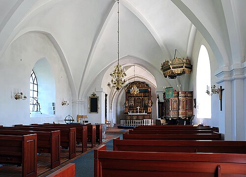 Träne kyrka, interno