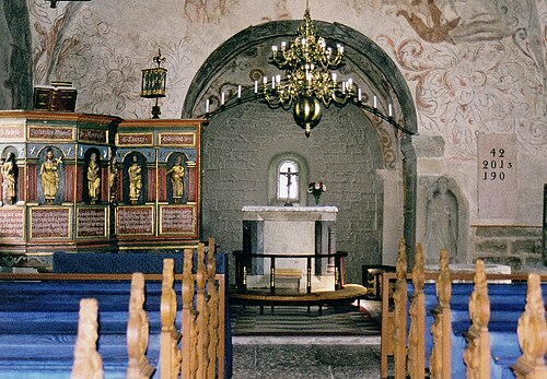 Skälvums kyrka, interno